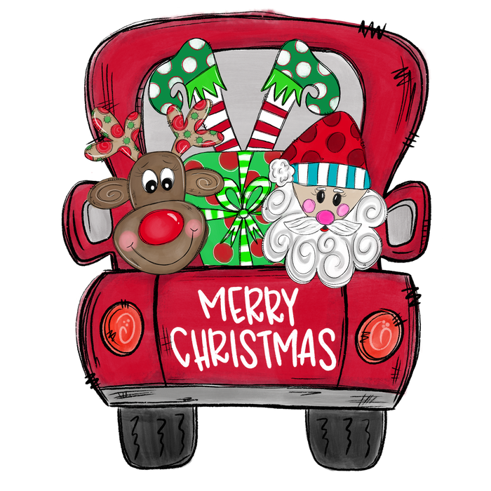 Christmas Truck-Long Sleeve T-shirt - Al's Pals Pets